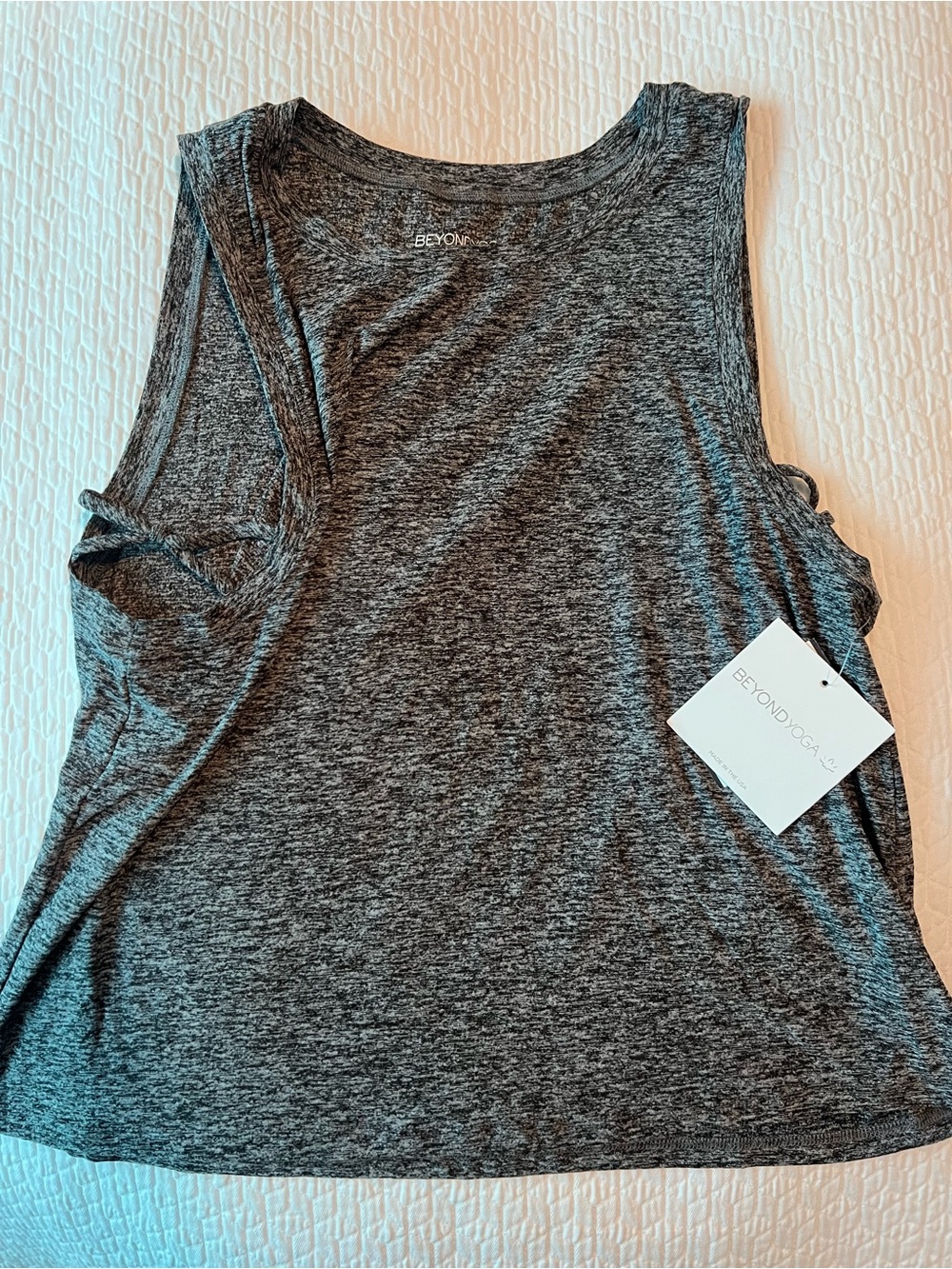 Beyond Yoga Heathered Gray Tank